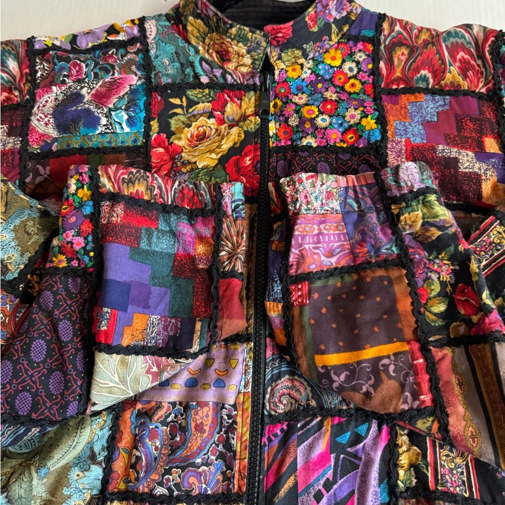 Vtg Patchwork Purple Marguerite Rubel San Francis… - image 8